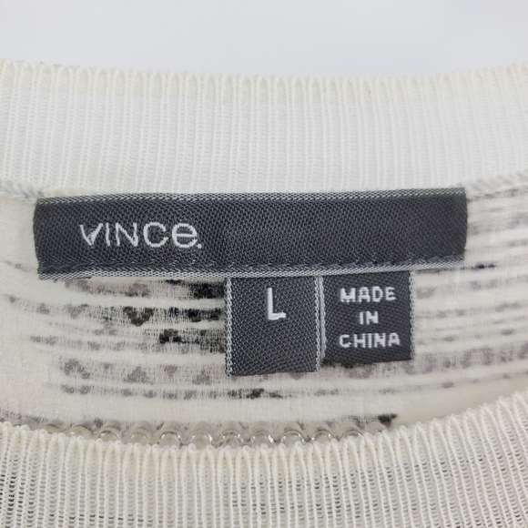 Vince 100% silk dress sleeveless abstract print - Picture 4 of 12